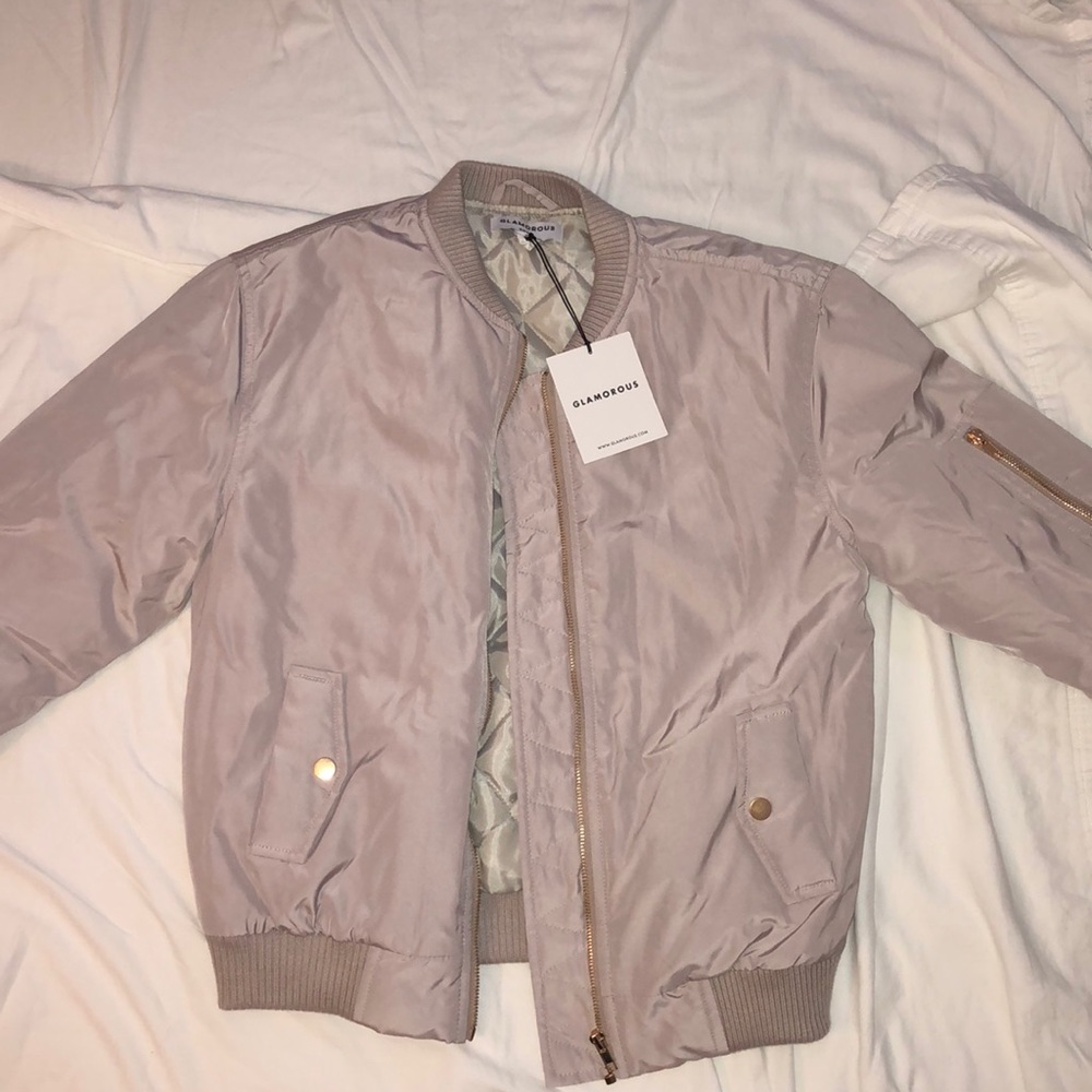 Nasty Gal purple bomber jacket NWT